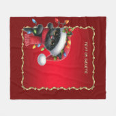 Christmas Black Cat Fleece Blanket Deken (Voorkant (Horizontaal))