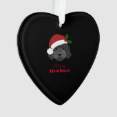 Christmas Black Cockapoo, Cavapoo, Cavoodle, Merry (devant)