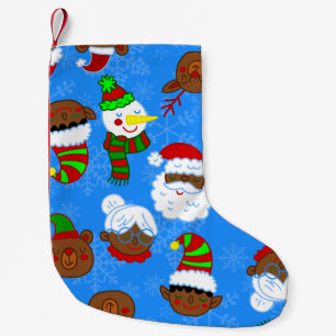 Christmas Black Mrs Claus African Santa Elf beer Kleine Kerstsok