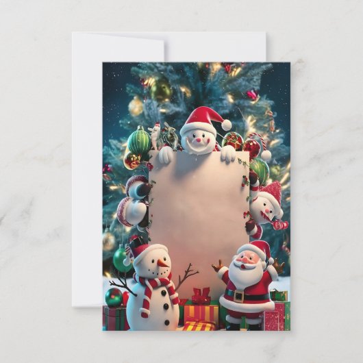 Christmas Blank Invitation Kaart (Voorkant)