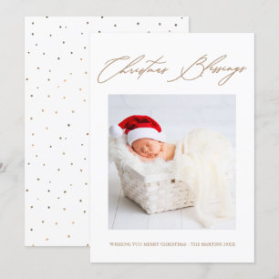 Christmas Blessings Festive Dots Carte de vacances