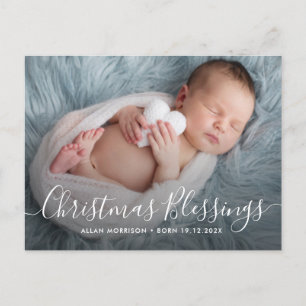 CHRISTMAS BLESSINGS-vakantieaankondiging Briefkaart
