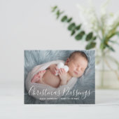 CHRISTMAS BLESSINGS-vakantieaankondiging Briefkaart (Staand voorkant)
