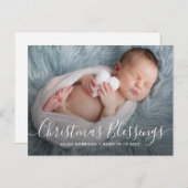 CHRISTMAS BLESSINGS-vakantieaankondiging Briefkaart (Voorkant / Achterkant)