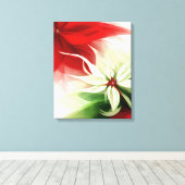 Christmas Bloom Frequency Sacred Poinsettia Canvas Afdruk (Insitu (Houten vloer))
