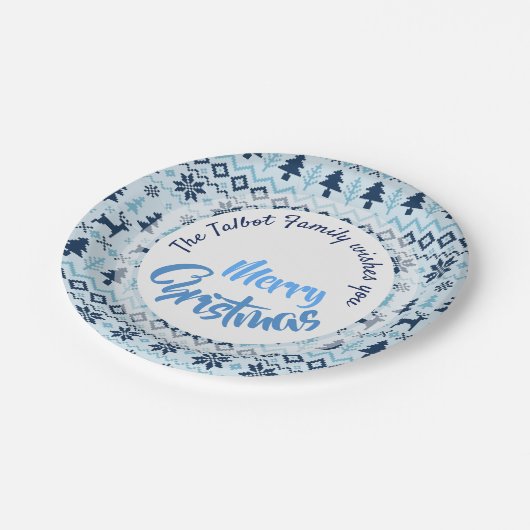 CHRISTMAS Blue Deer model aangepast P Bord (Gekanteld)