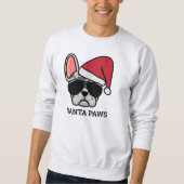 Christmas Blue Merle Franse Bulldog sweatshirt (Voorkant)
