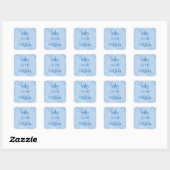 Christmas Blue Sneeuwvlok Baby het is koud buiten Vierkante Sticker (Vel)