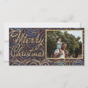 Christmas Blues en Golds Feestdagenkaart