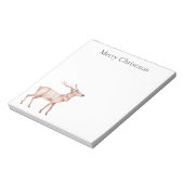 Christmas Blush Pink Deer Notitieblok (Gedraaid)