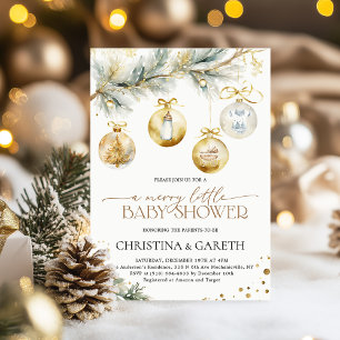 Christmas Boho Merry Little Baby shower Kaart