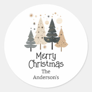 Christmas Boho Ronde Sticker