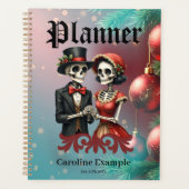Christmas Bone Romance, A festive skeleton couple. Planner (Voorkant)