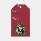 Christmas Border Collie hond cadeau labels Cadeaulabel (Voorkant)