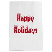 Christmas Border Collie In Snowflakes Medium Cadeauzakje (Achterkant)