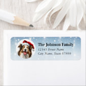 Christmas Border Collie retour adreslabels Etiket (Insitu)