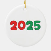 Christmas Boston Terrier Ornament: Merry Woofmas Keramisch Ornament (Achterkant)