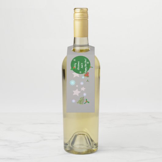 Christmas Bottle Hanger Label (Op fles)