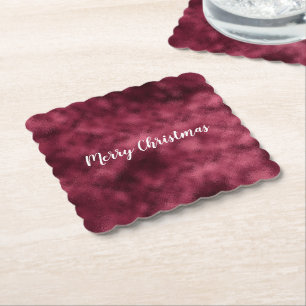 Christmas Bourgogne Red Kartonnen Onderzetters