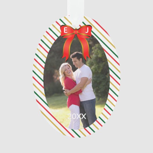 Christmas Bow-monogram Ornament (voorkant)