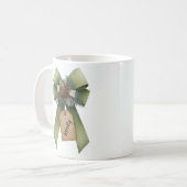 Christmas Bow Mug – Personalized Festive Name Mug (Devant gauche)