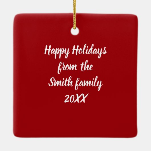 Christmas Bow On Martini Cocktail Keramisch Ornament (Achterkant)