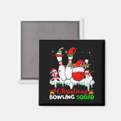 Christmas Bowling Squad Dabbing Santa Elf Bowling Magneet (Voorkant / Achterkant)