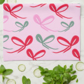 Christmas Bows Reversible Color Theedoek (Gevouwen)