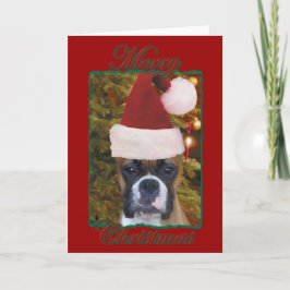 Christmas boxer wenskaart feestdagen kaart