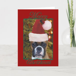 Christmas boxer wenskaart feestdagen kaart
