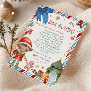 Christmas Boy Brief van Elf Letter Kaart