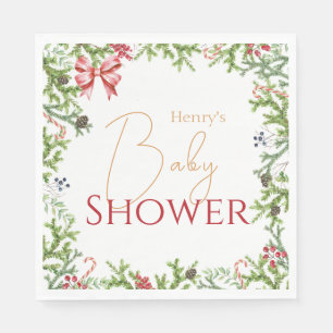 Christmas Branches Baby shower Genderneutraal Servet