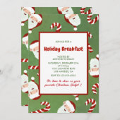 Christmas Breakfast Invitation Père Noël Barley su (Devant / Derrière)