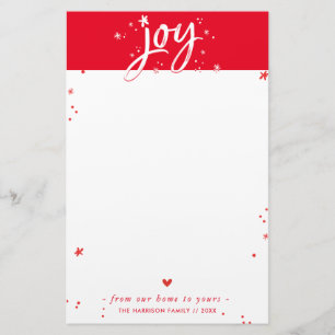 CHRISTMAS BRIEF modern hand-lettertype roodheid Briefpapier