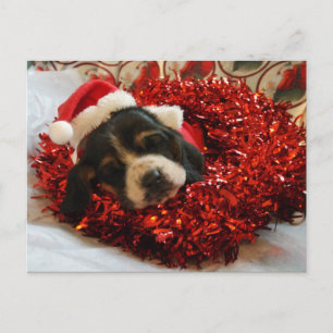 Christmas Briefkaart Basset Hound