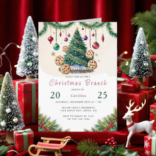 Christmas Brunch Invitation Kaart - Vakantiebrunch