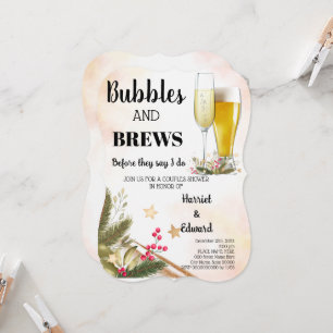 Christmas Bubble & Brews Couples Douche Invitation