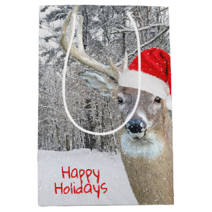 Christmas Buck Deer Avec Sac Cadeau Casquette