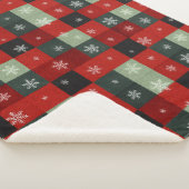 Christmas Buffalo Plaid Snowflakes Red Green (3/4)