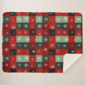 Christmas Buffalo Plaid Snowflakes Red Green (Devant (Horizontal))