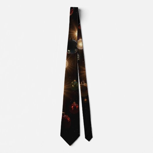 Christmas Bulbs Neck Tie AI Used Stropdas (Voorkant)