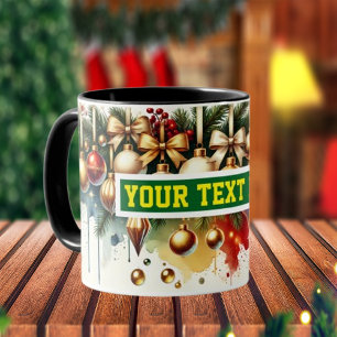 Christmas Bulbs Watercolor Coffee Mok