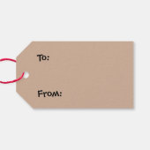 Christmas Bulldog Gift Labels Cadeaulabel (Achterkant Horizontaal)