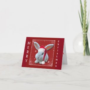 Christmas Bunny Gevouwen Note Kaart