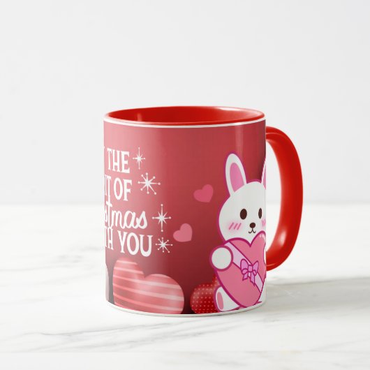 Christmas Bunny Love Mug (Devant droit)