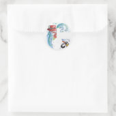 CHRISTMAS C BRIEF, PENGUIN'S SERENADE MONOGRAM RONDE STICKER (Tas)