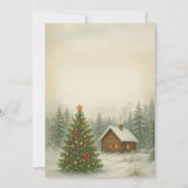 Christmas Cabin Holiday Kaart (Achterkant)