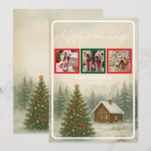 Christmas Cabin Holiday Kaart (Voorkant / Achterkant)