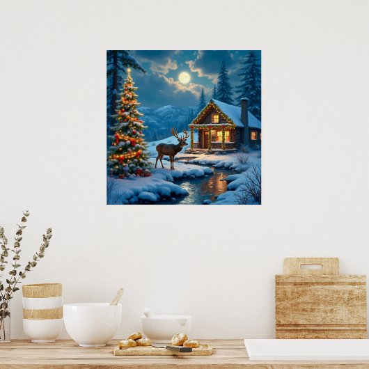 Christmas Cabin Poster (Keuken)