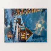  Christmas cabin snow art jigsaw puzzle Legpuzzel (Horizontaal)